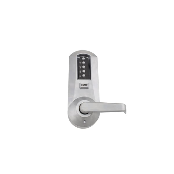 Kaba Mechanical Pushbutton Cylindrical Lock with Interior Combination Change; 2-3/4in